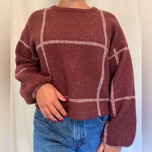 Z Supply Burgundy Sweater, Size Small